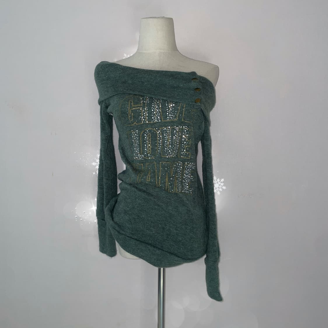 빈티지 니트 오프숄더 니트 shop502 모리걸 사와코 하구미 모리 니트 상품이미지3