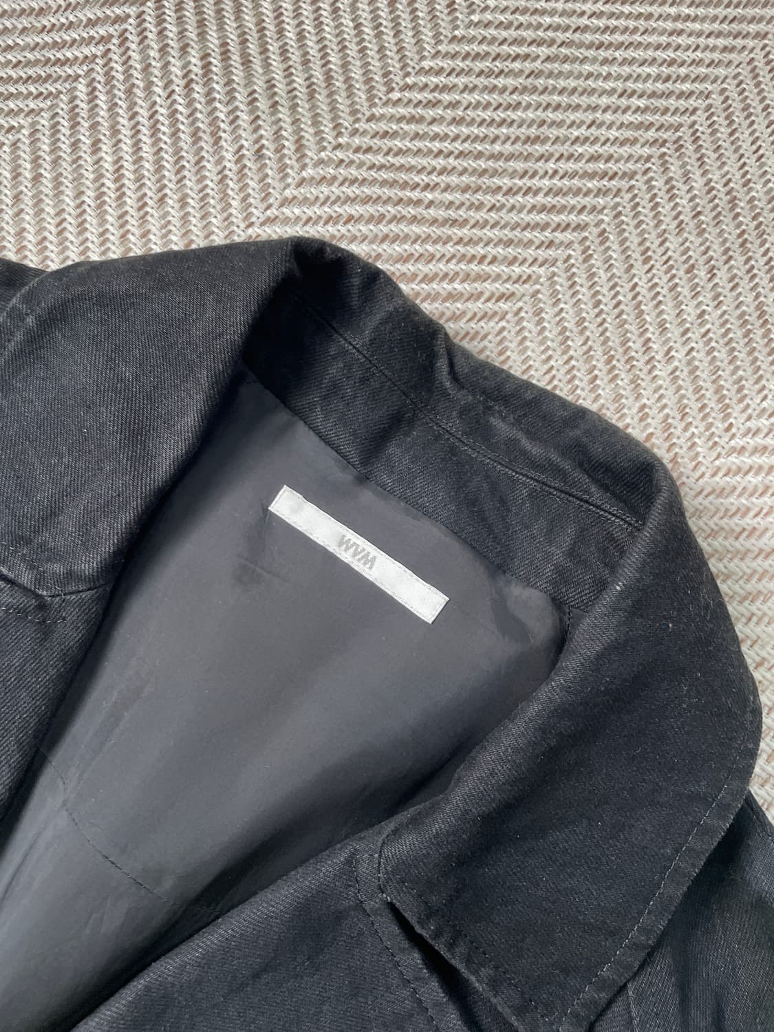 WYM 롱 싱글 벨티드 데님 코트 J03304 상품이미지4