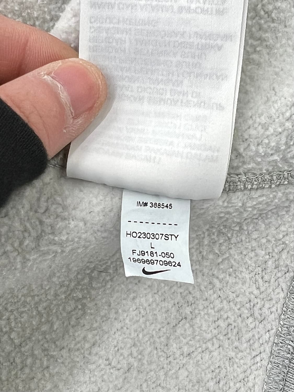 나이키 x 스투시 그레이 헤더 플리스 후디 풀 집업 자켓 상품이미지10