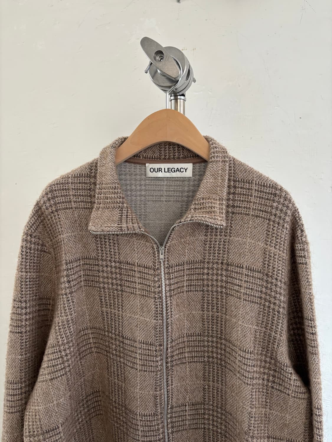 Our Legacy 아워레가시 슈렁큰 하운드 투스 체크 풀 집업  상품이미지5