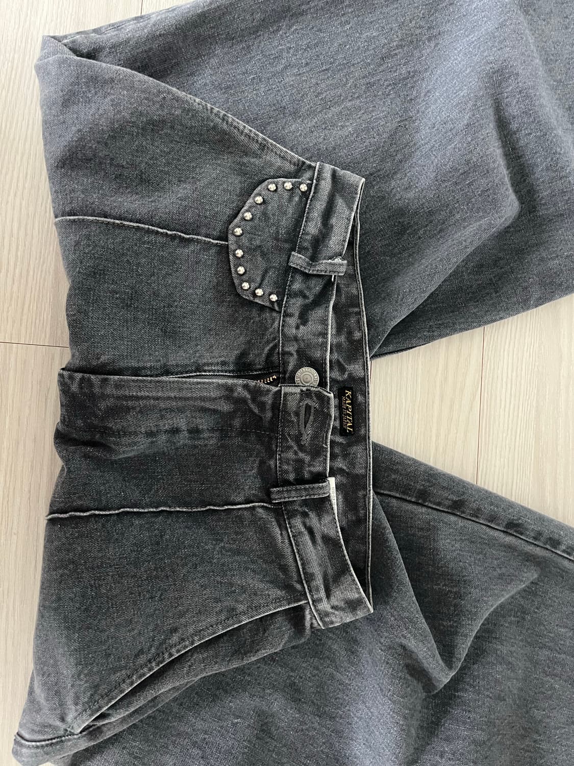 캐피탈 14온즈 데님 부기 데이 버기 블랙 상품이미지2