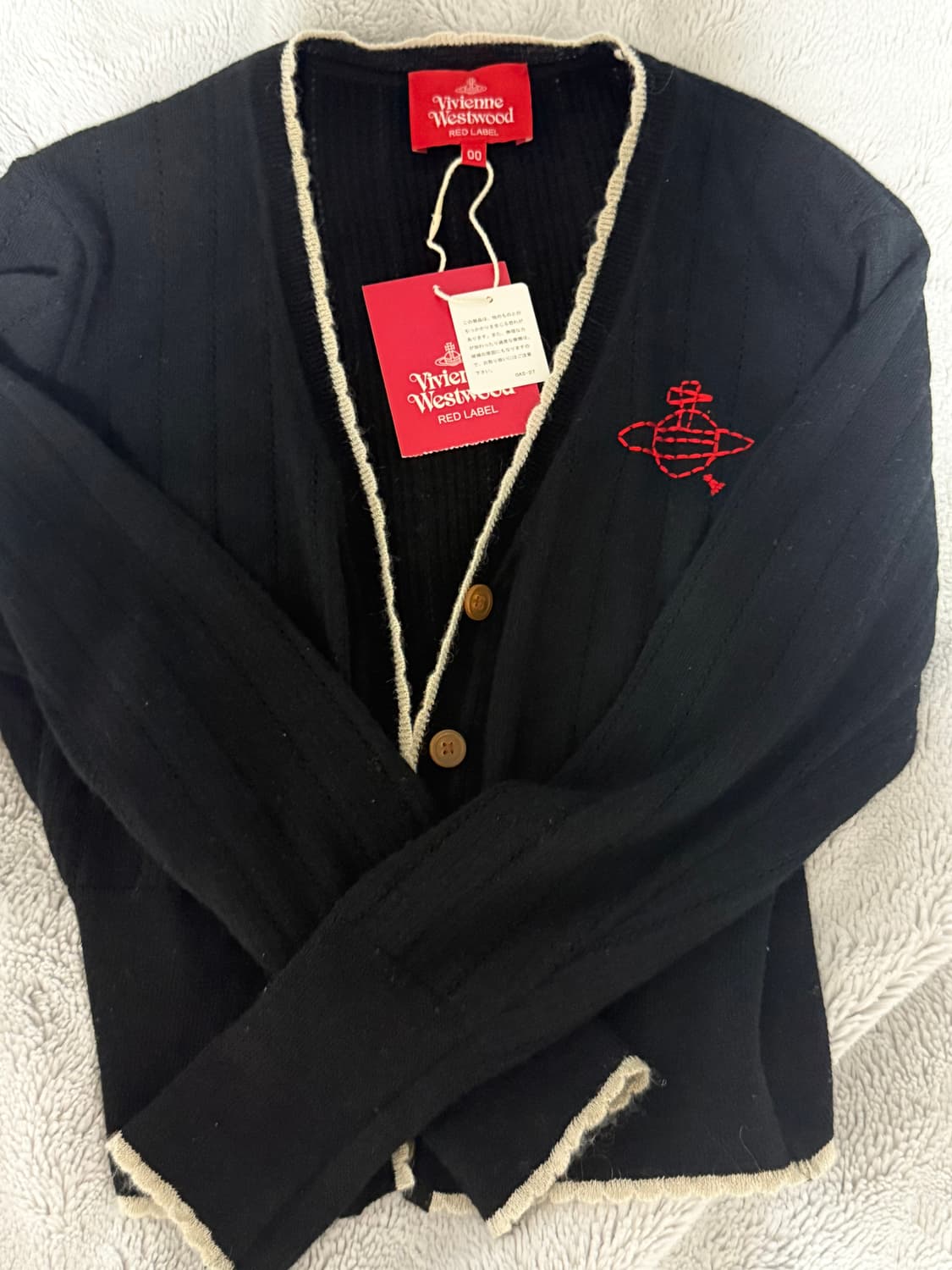 비비안웨스트우드 레드라벨 가디건 블랙 상품이미지1