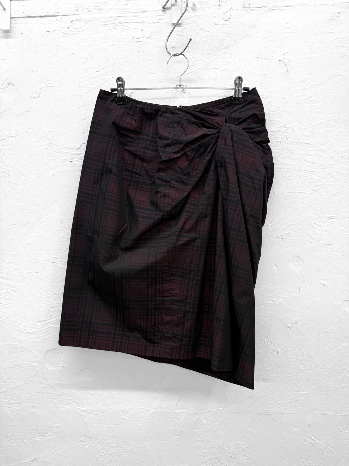 tiens ecoute 체크 변형 스커트 상품이미지1