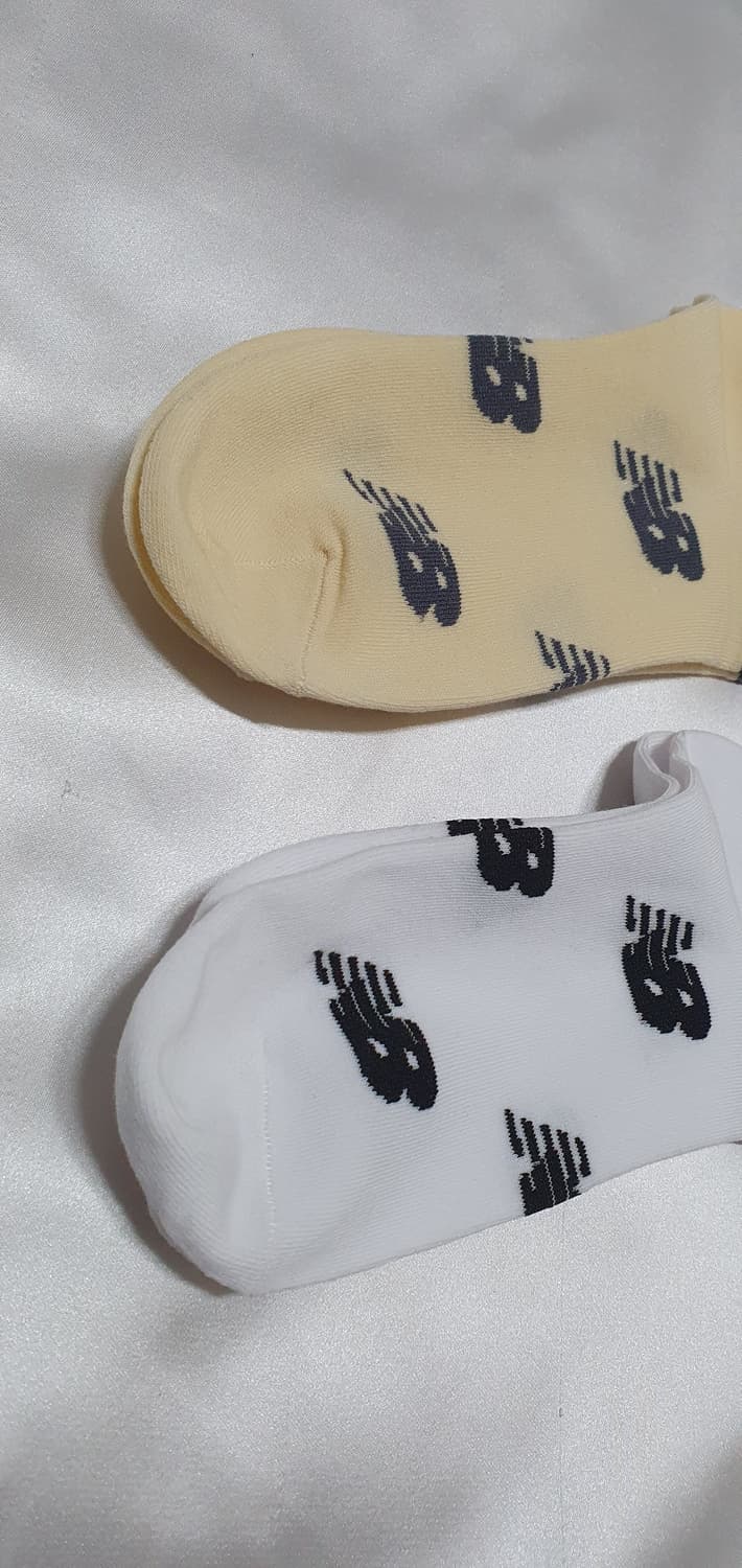 베이지 화이트 레터링 패턴 뉴발란스 양말  상품이미지7