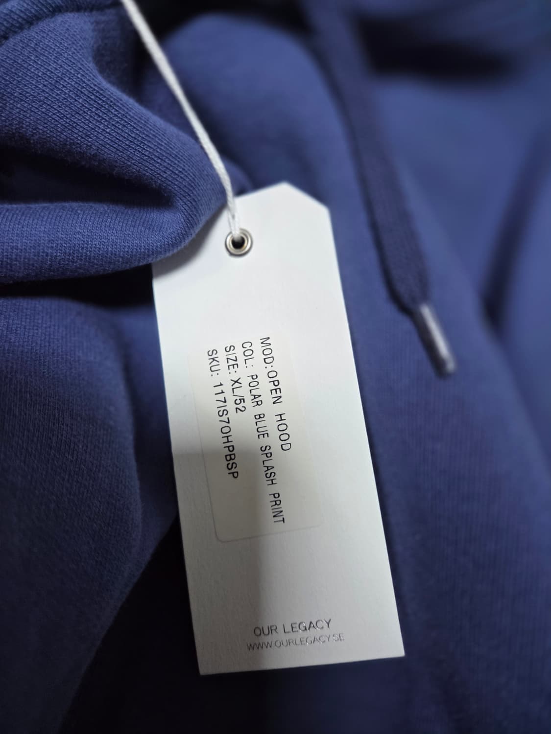 Our legacy 아워레가시 스플레쉬 블루 오픈후드 XL사이즈 새제품 상품이미지6