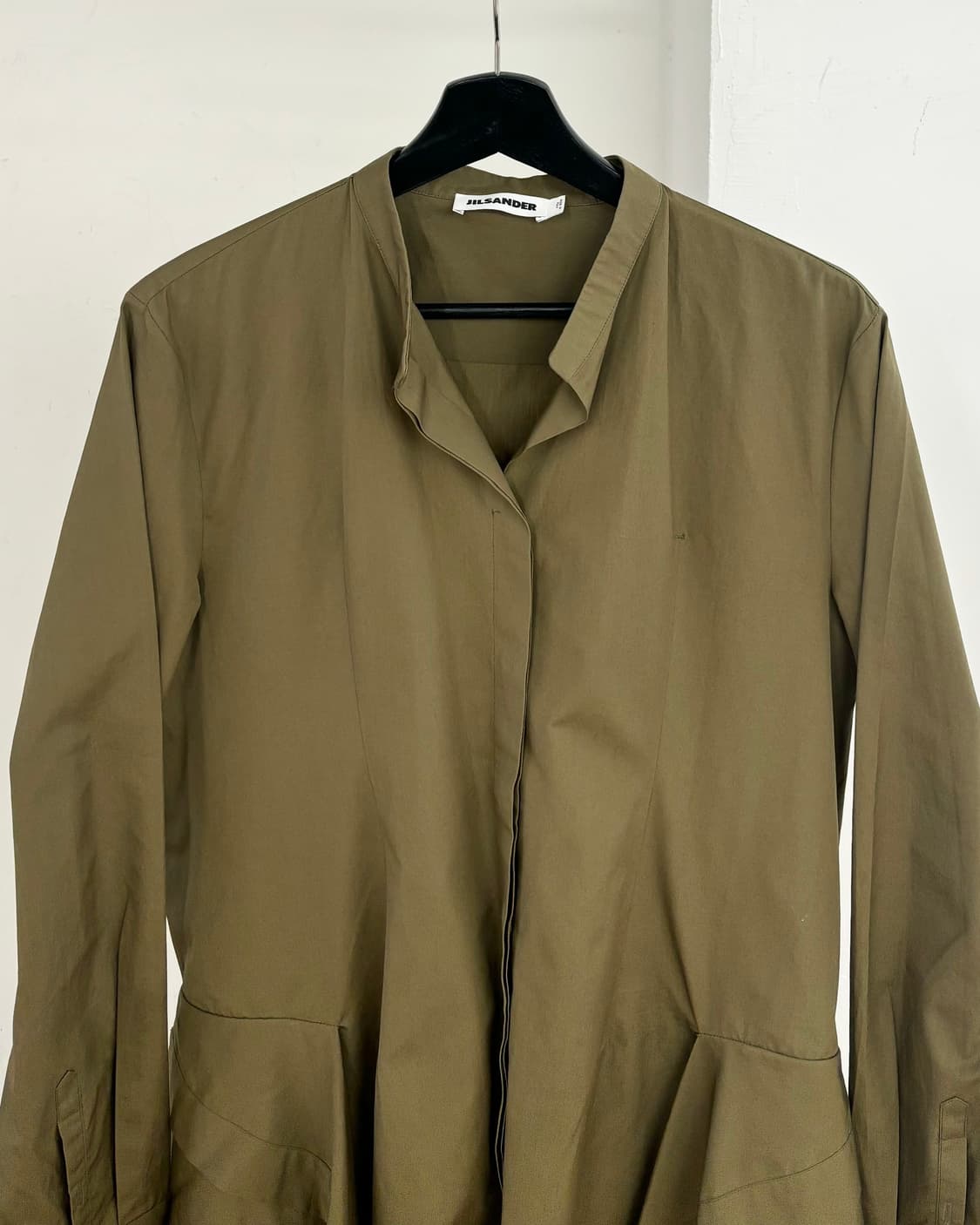질샌더 카키 셔링 랩 셔츠 상품이미지2