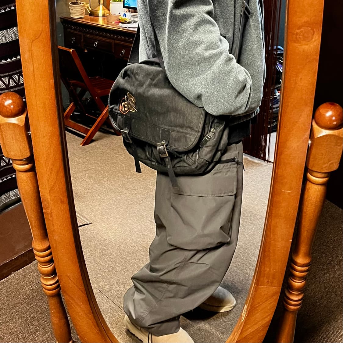 루카스 y2k 흑청 데님 크로스백 상품이미지2