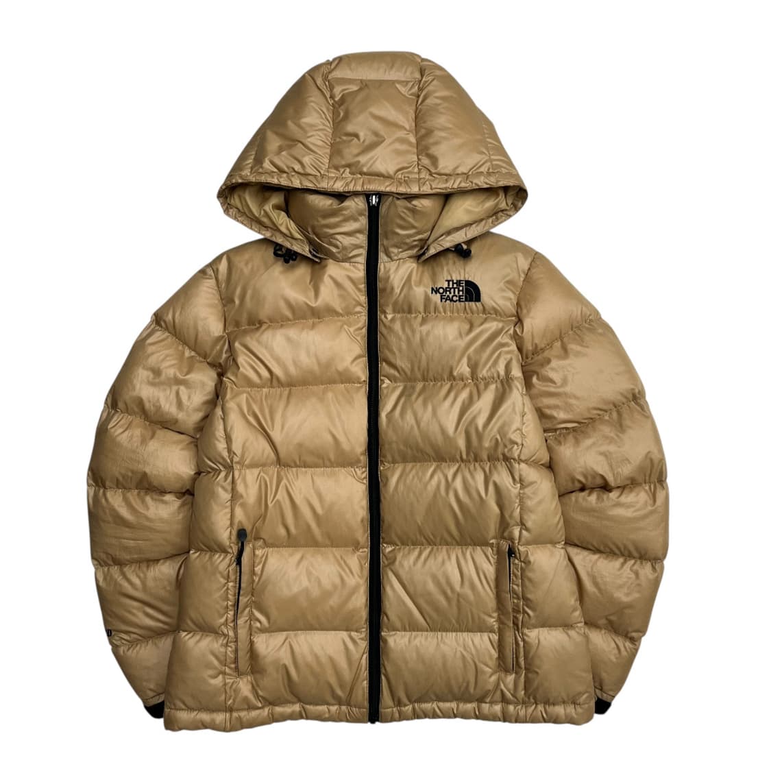 노스페이스 블랙로고 캬라멜맛 후드 패딩 85 상품이미지4