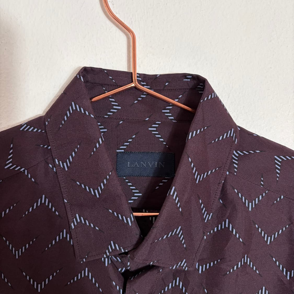 한섬 랑방 기하학 패턴 딥퍼플 셔츠(Free) 상품이미지3