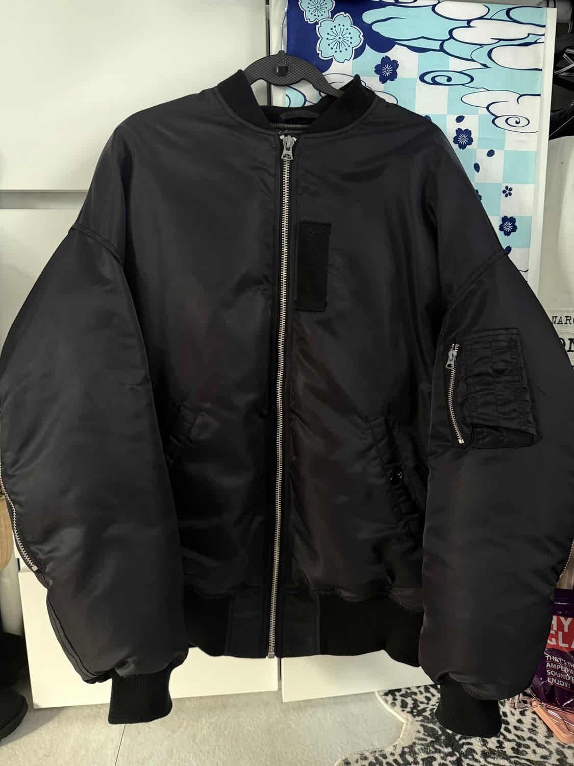 R13 black zip out bomber 상품이미지1
