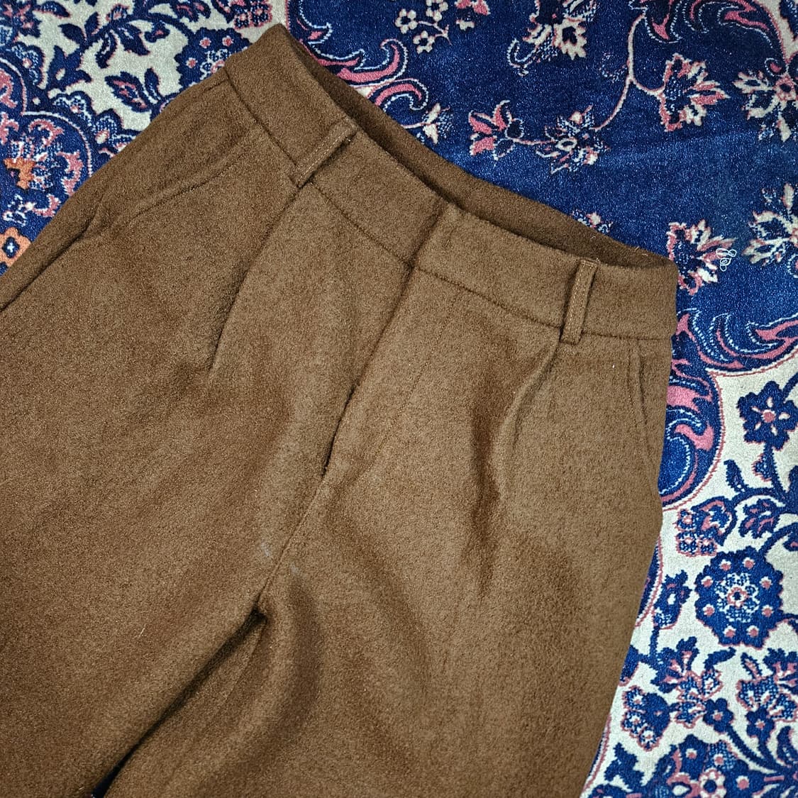 제네럴아이디어 x STND Wool 100% 핀턱 와이드 팬츠 M 상품이미지5