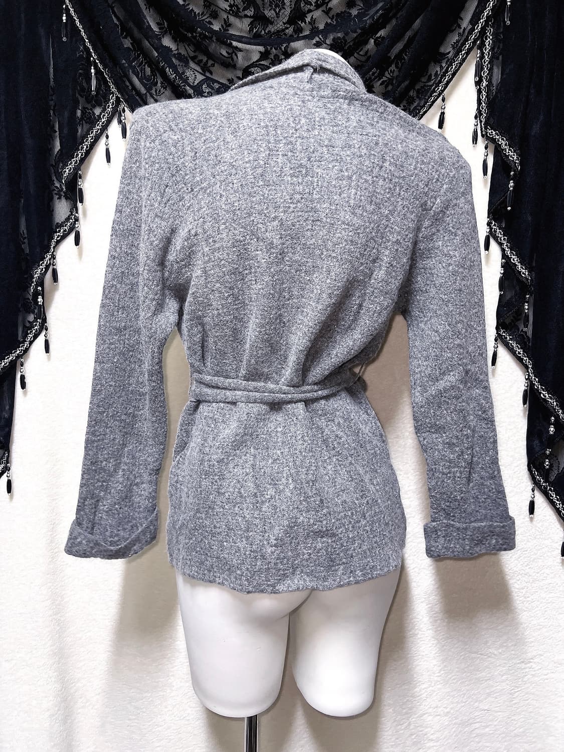 오리엔탈 윈터페어리 그런지 그레이 벨트 니트가디건 로브 갸루 펑크 핀터 상품이미지6