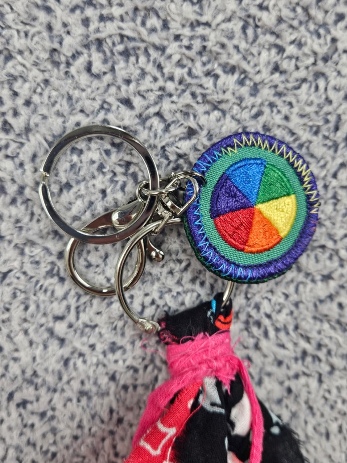 핸드메이드 커스텀 패치 반다나 카라비너 키링 / 11683 상품이미지2