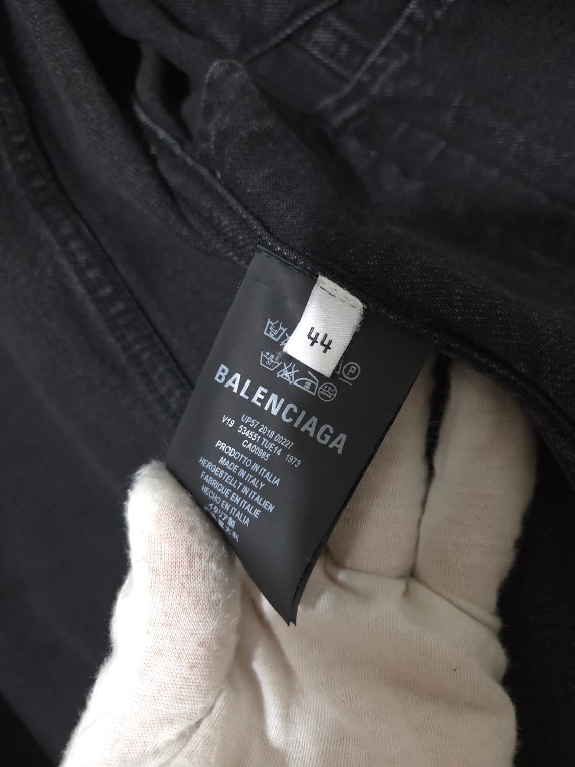 [새상품급] 발렌시아가 웨이브로고 데님 흑청자켓 상품이미지8