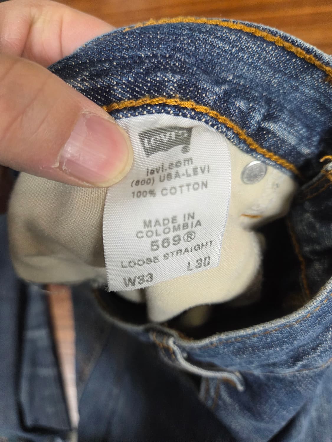 리바이스 루즈 스트레이트 569 데님팬츠 33 상품이미지5