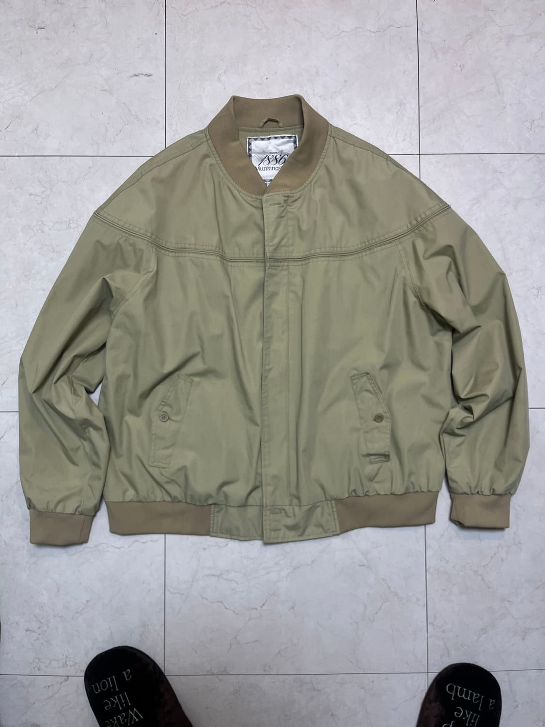 90s 먼싱웨어 munsing wear 베이지 아일렛 디테일 자켓 상품이미지2