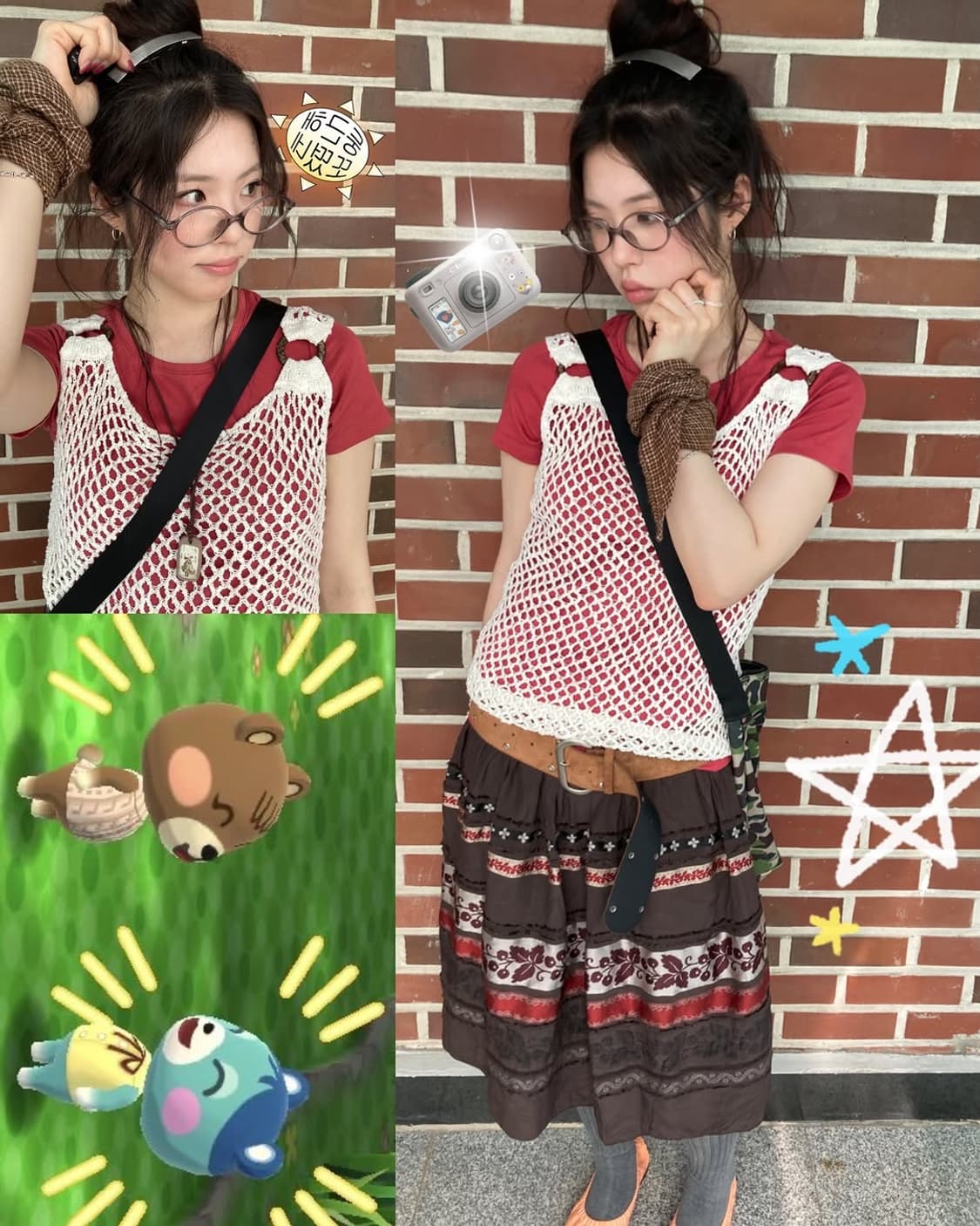 홍로사과 모리걸 빈티지 코디세크 3pcs 상품이미지1