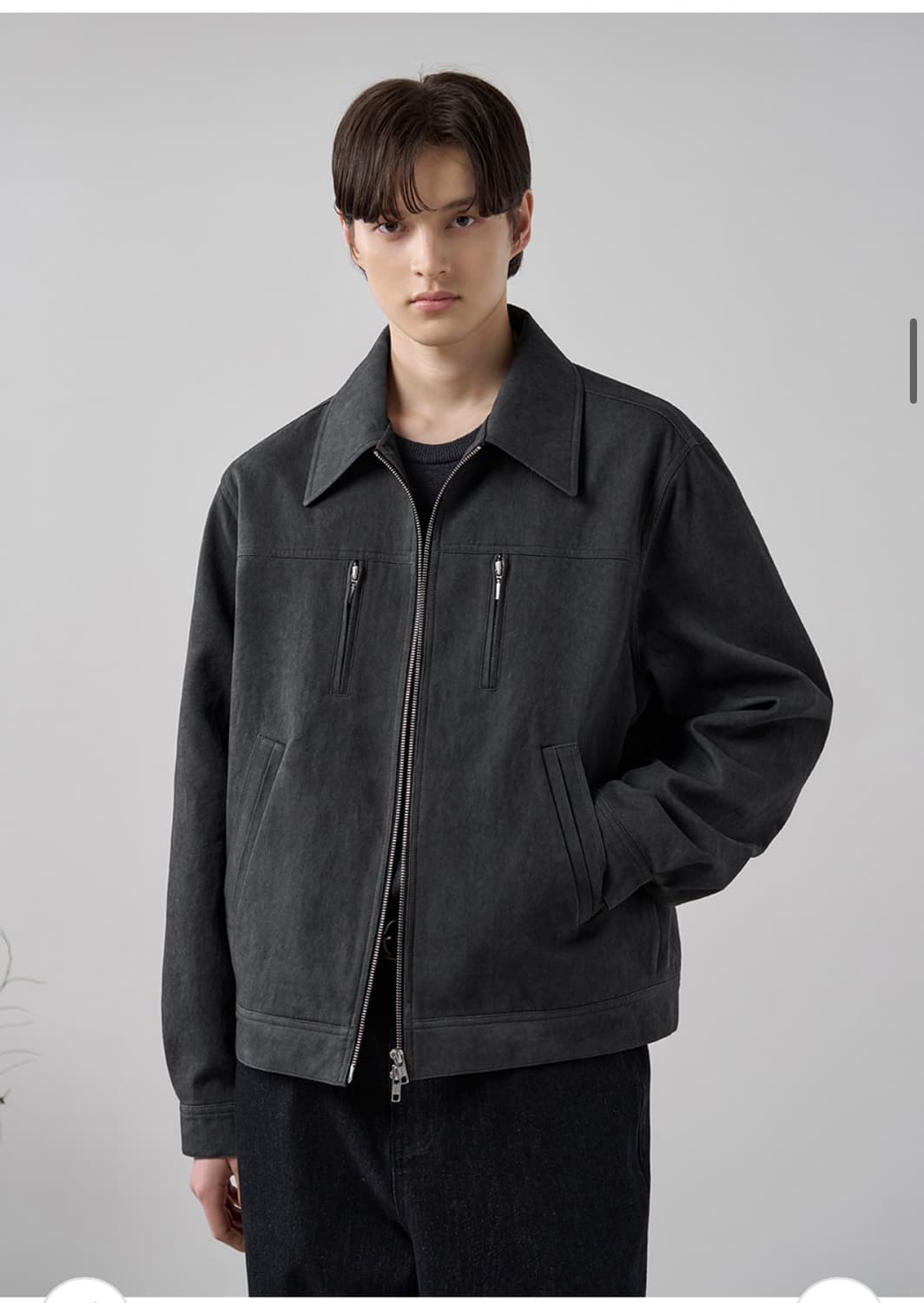 (새상품)(L)드로우핏 [서강준 PICK]페이드 다잉 코튼 블루종 자켓 상품이미지5