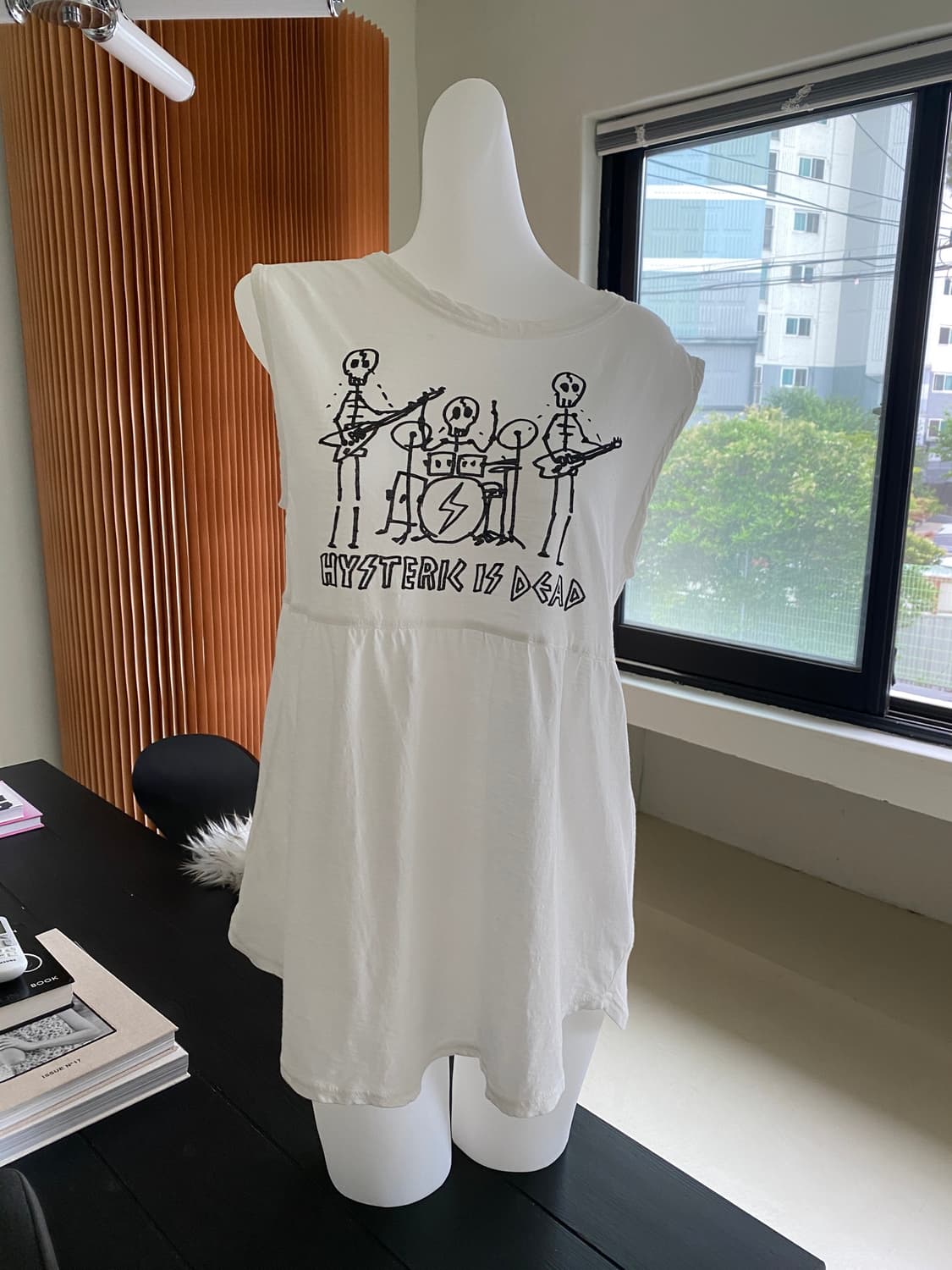 히스테릭글래머 스컬 프린팅 셔링 반팔 상품이미지2