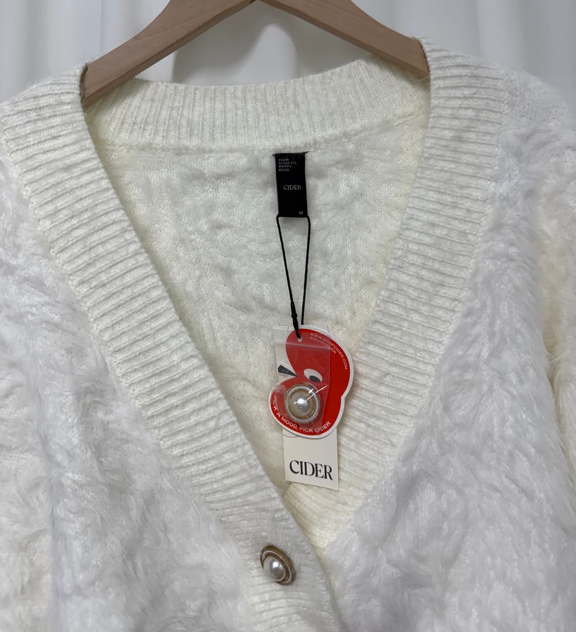 [새상품] cider 샵사이다 화이트퍼 볼레로 상품이미지9