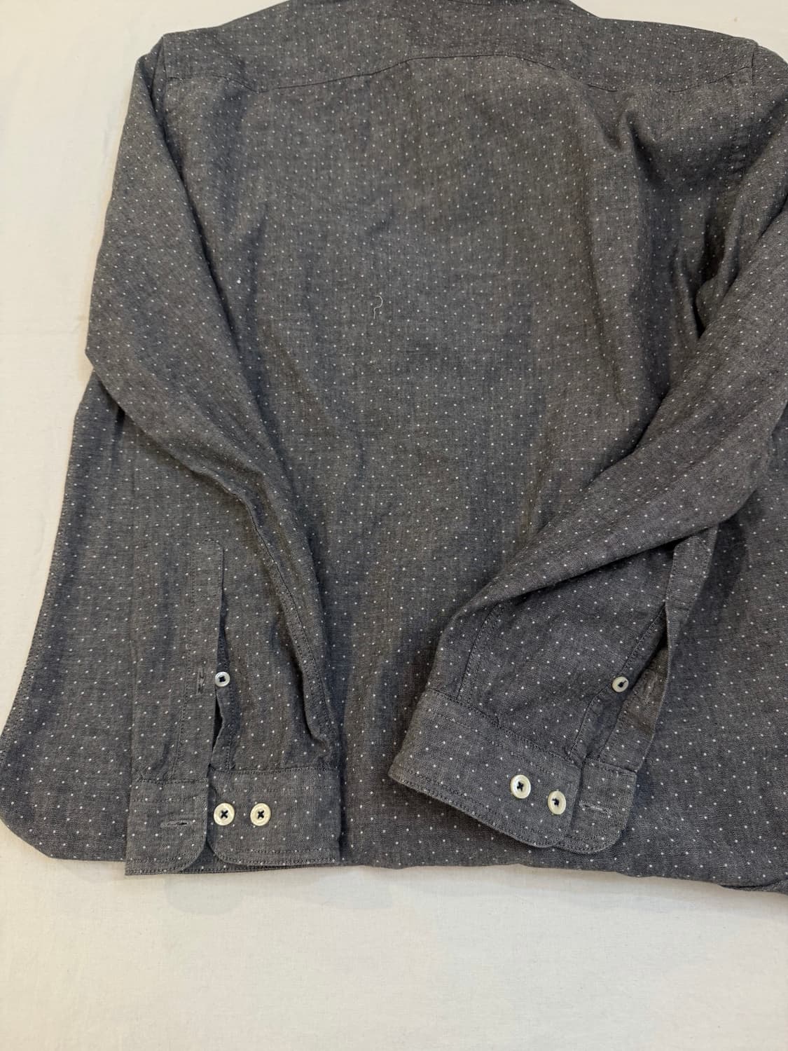 버버리 폴카닷 땡땡이 기마로고 셔츠 그레이 상품이미지5