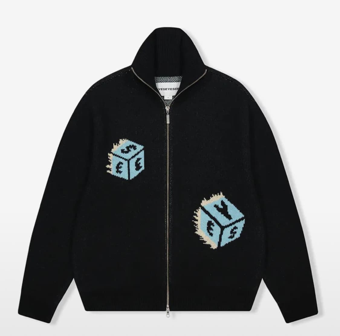 예스아이씨 Dice Full Zip-up Knit Cardigan 상품이미지1