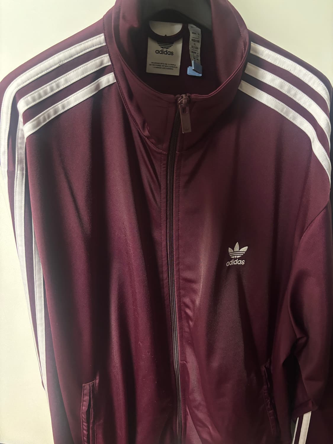 아디다스 버건디 져지 자켓 집업 상품이미지1