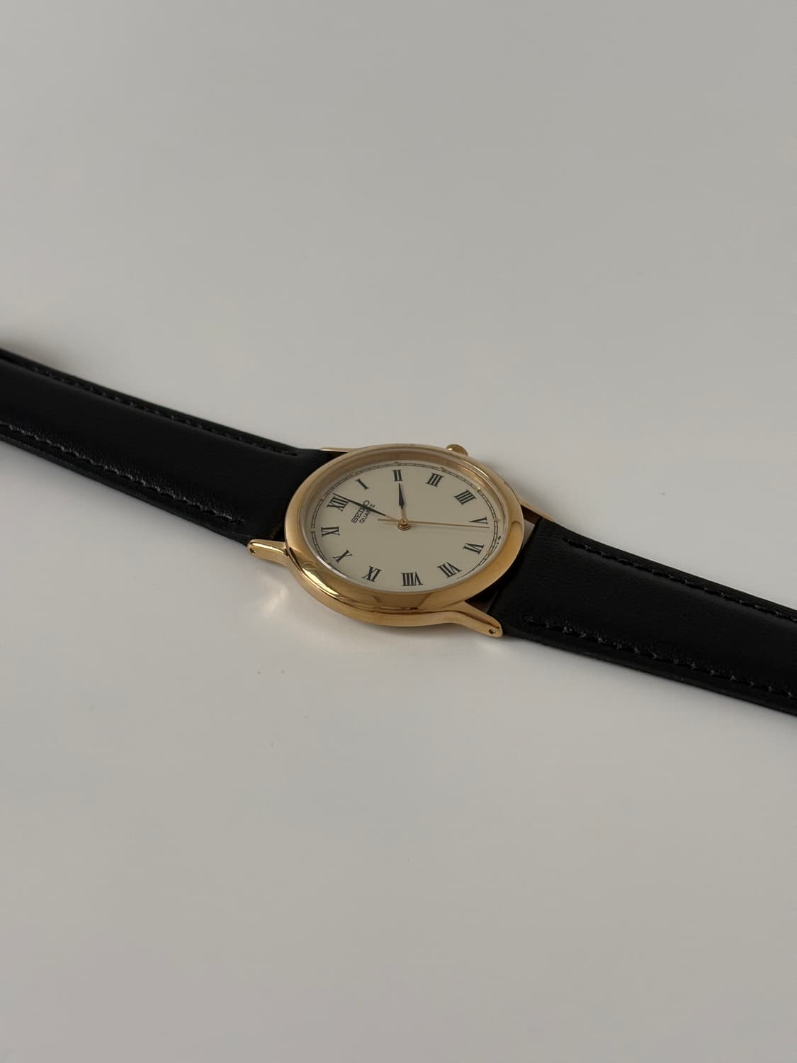 세이코 1980년대 로만 인덱스 골드 쿼츠 남성 상품이미지6