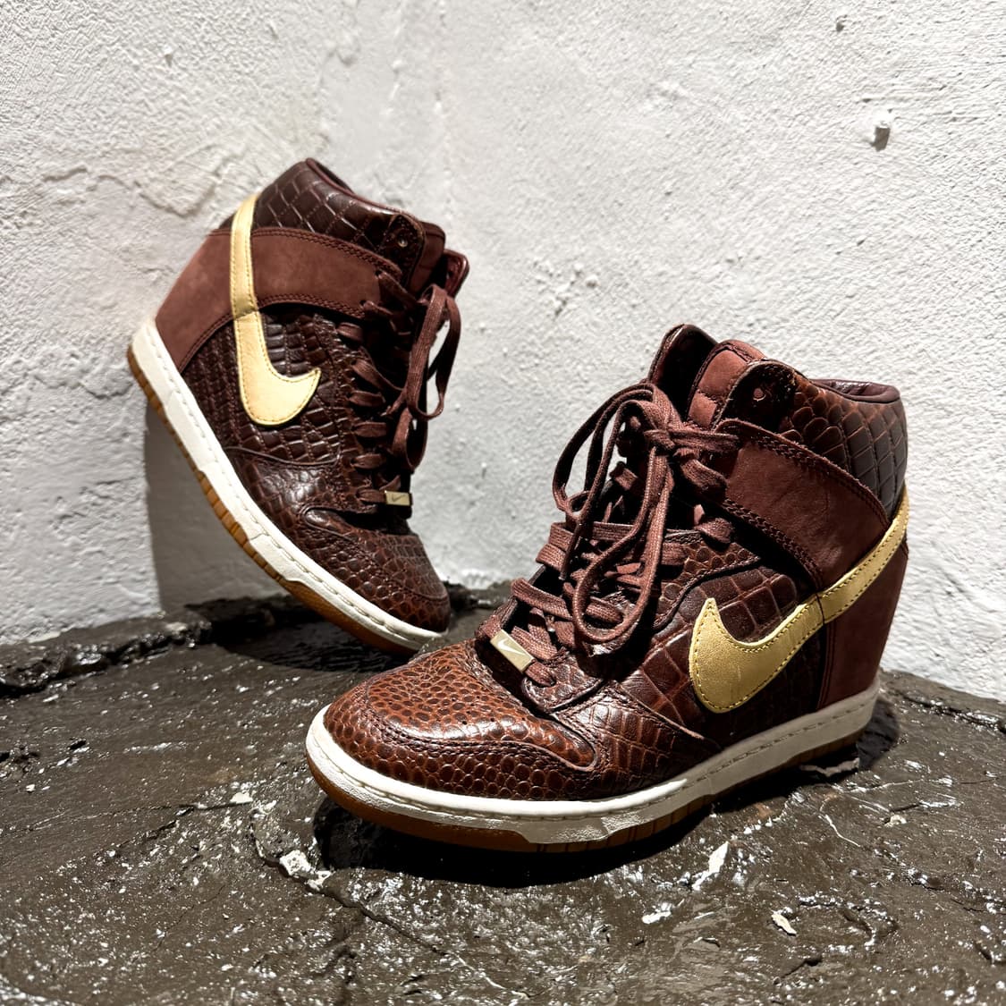Nike Dunk Sky Hi Wedge – Crocodile Brown 상품이미지1