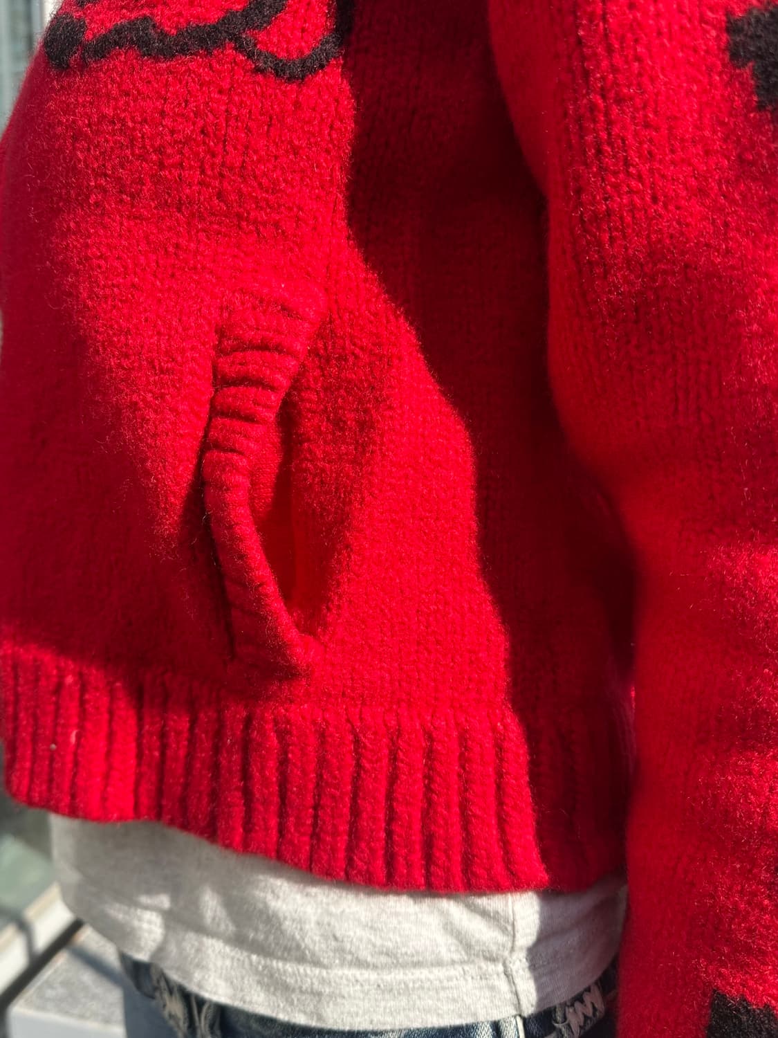 Evisu logo embroidery knit hood zip-up 상품이미지9