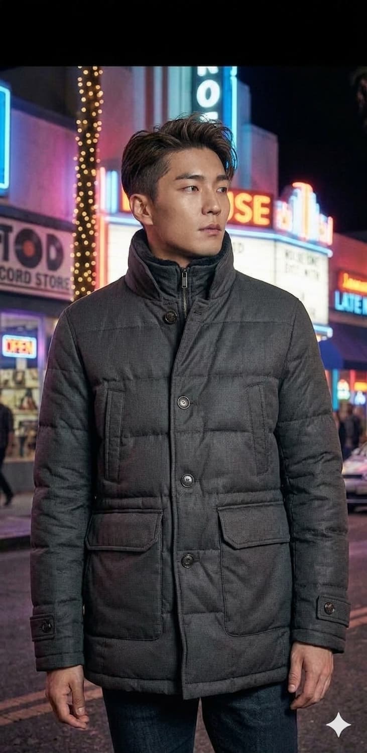 앤드류마크 남성 천연양가죽 구스다운 패딩 코트 (100사이즈) 상품이미지1