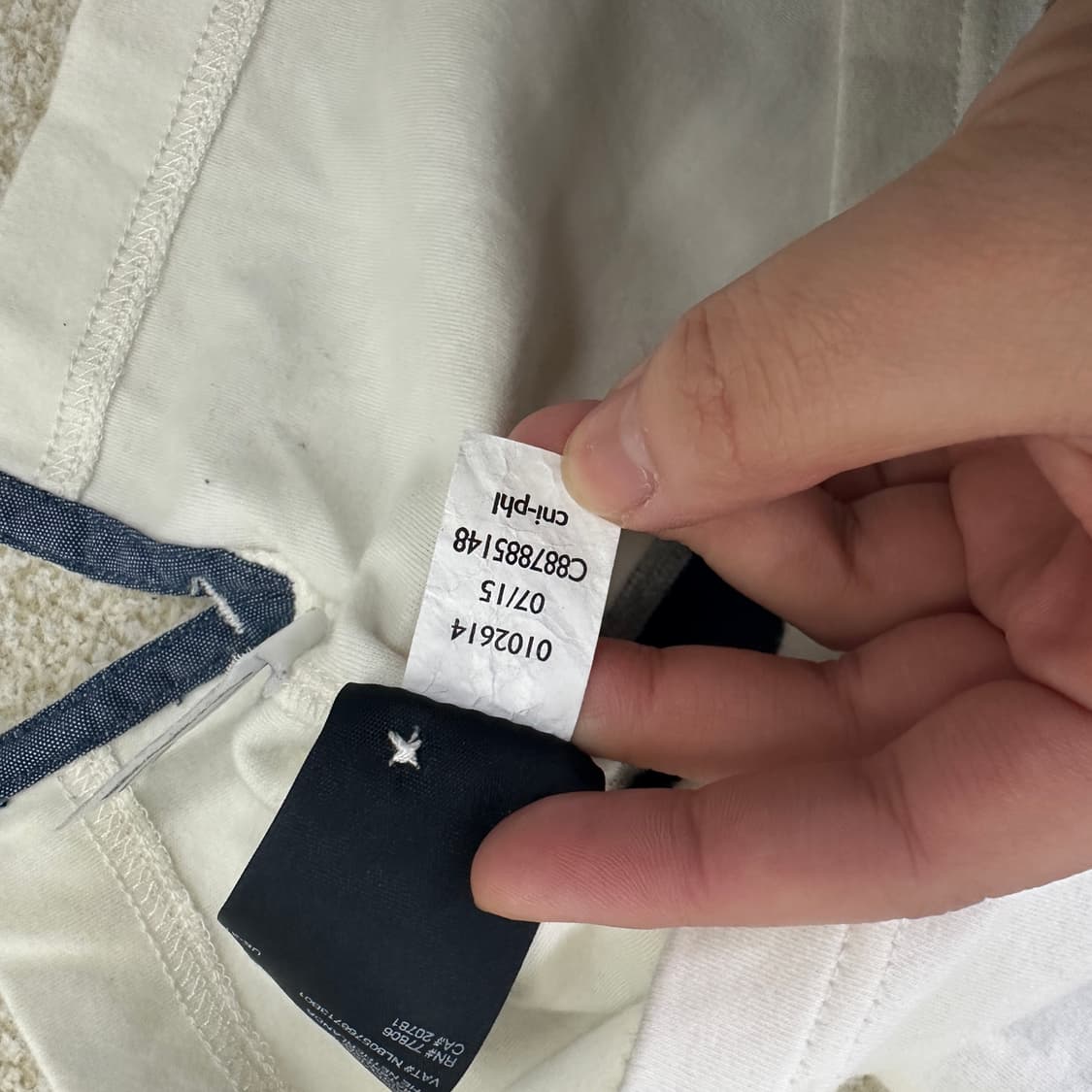 XS 타미힐피거 화이트 반팔 0320D 상품이미지4