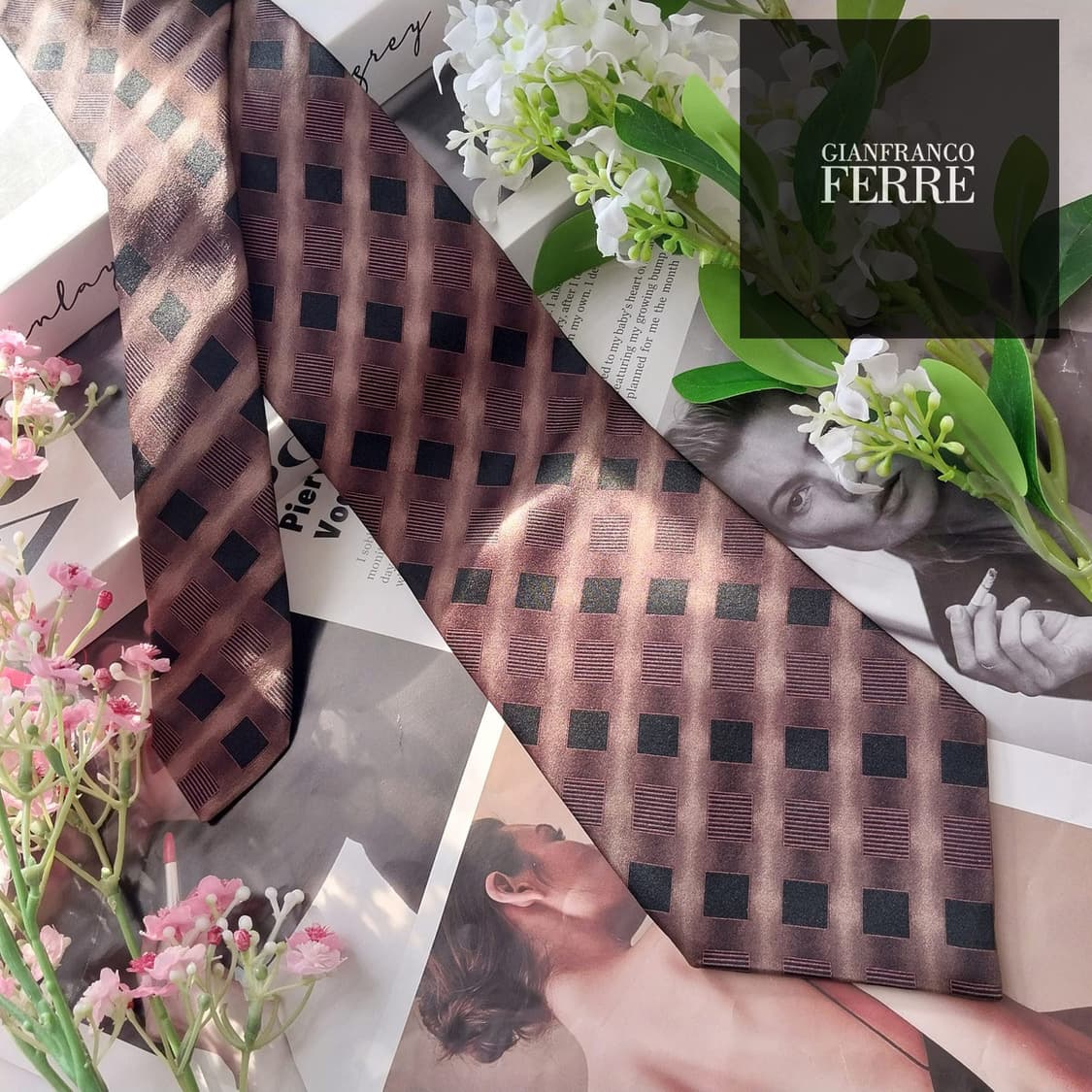 지안프랑코 페레 실크 기하 패턴 넥타이 9.4cm A+등급 K1884
 상품이미지2