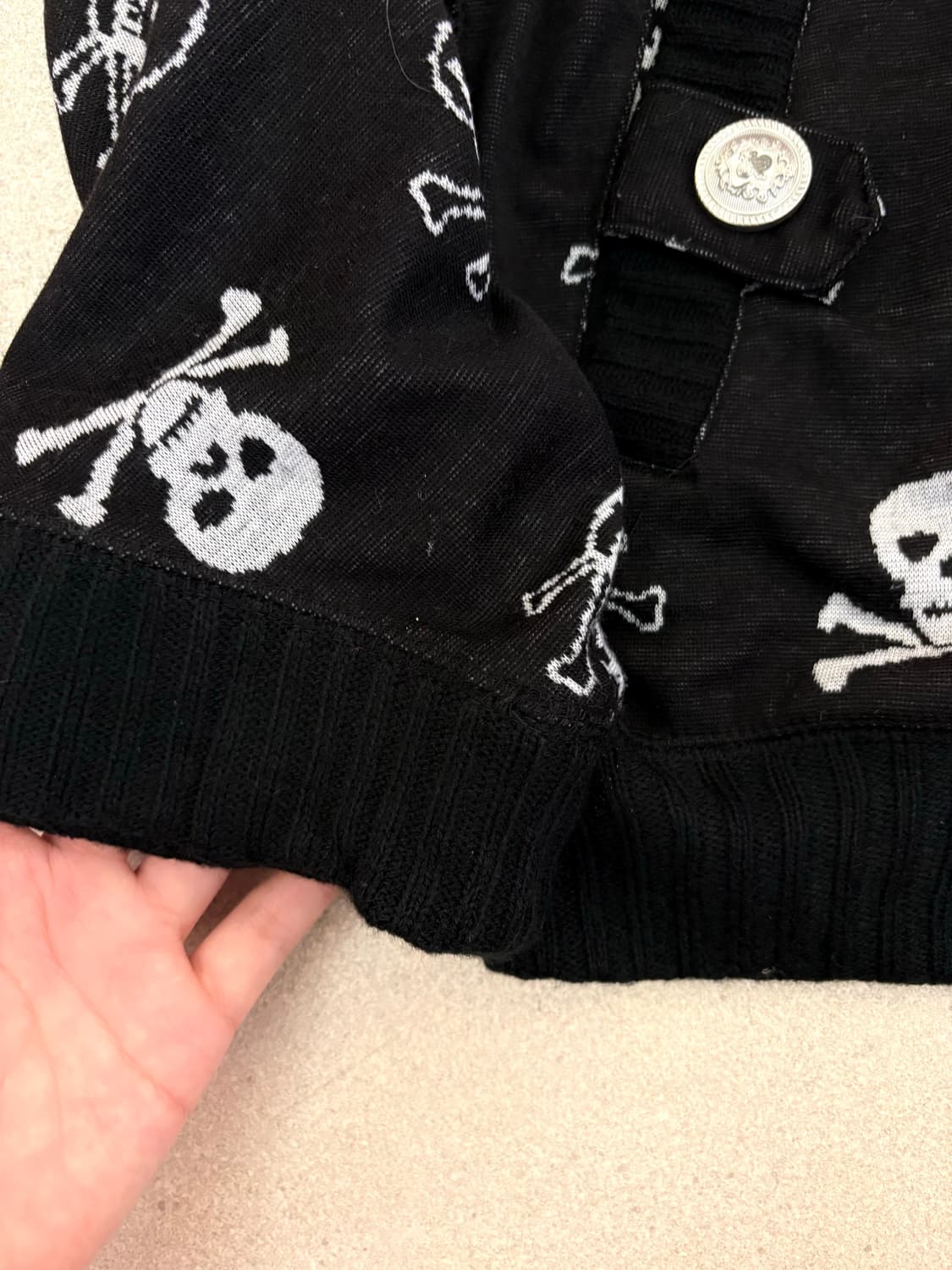 해골 오버핏 후드집업 상품이미지5