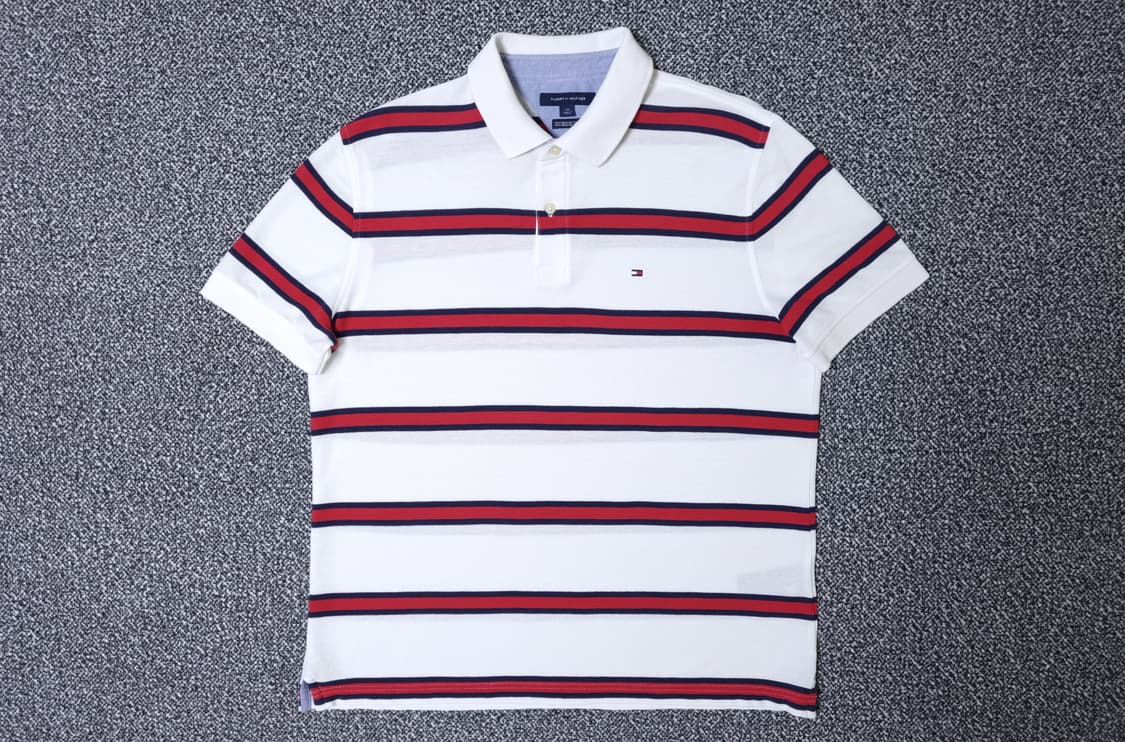 [무료배송][100-105]타미힐피거 남성용 피케 반팔티 카라티 상품이미지1