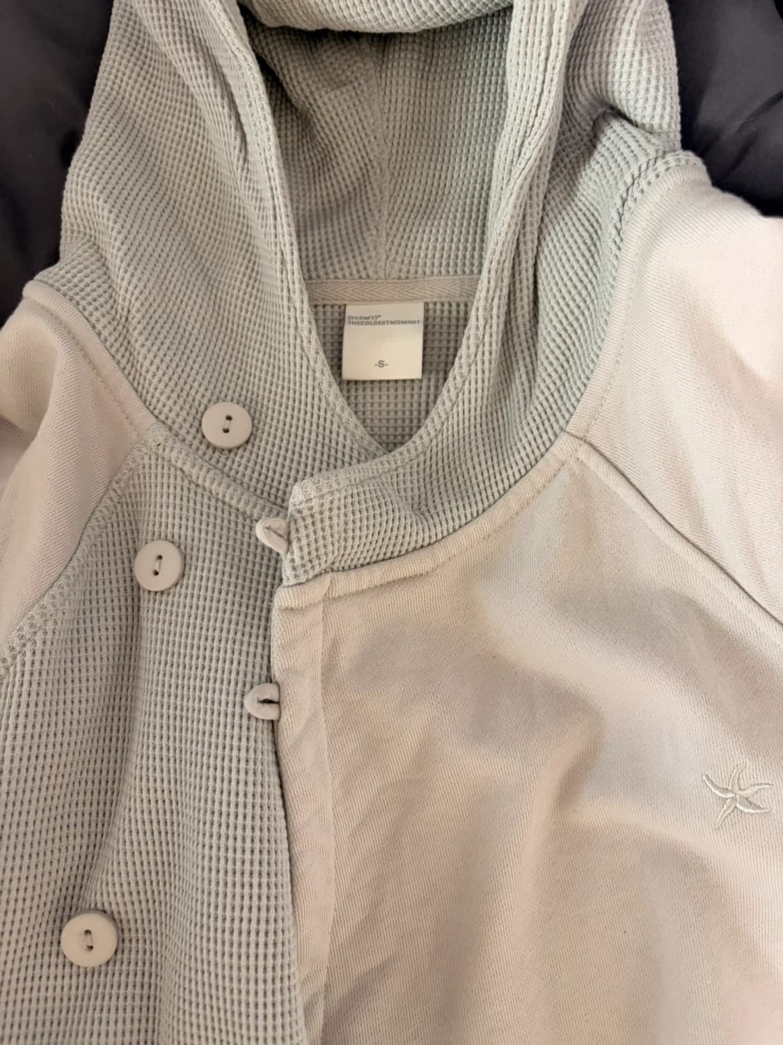 더콜디스트모먼트 TCM 버튼 와플자켓 (스카이블루) 상품이미지2