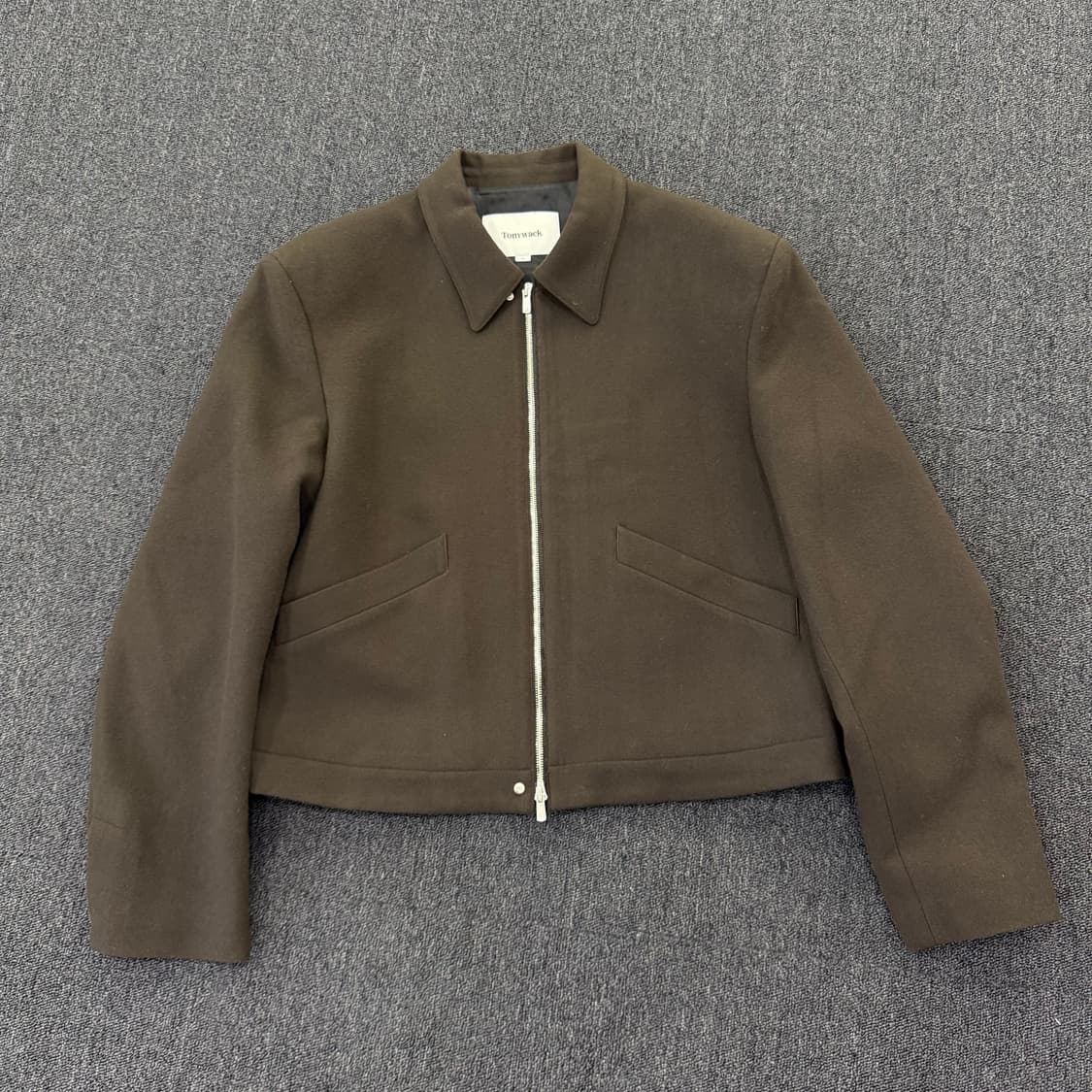 TonyWack 토니웩 버진 울 크롭 블루종 자켓 상품이미지1