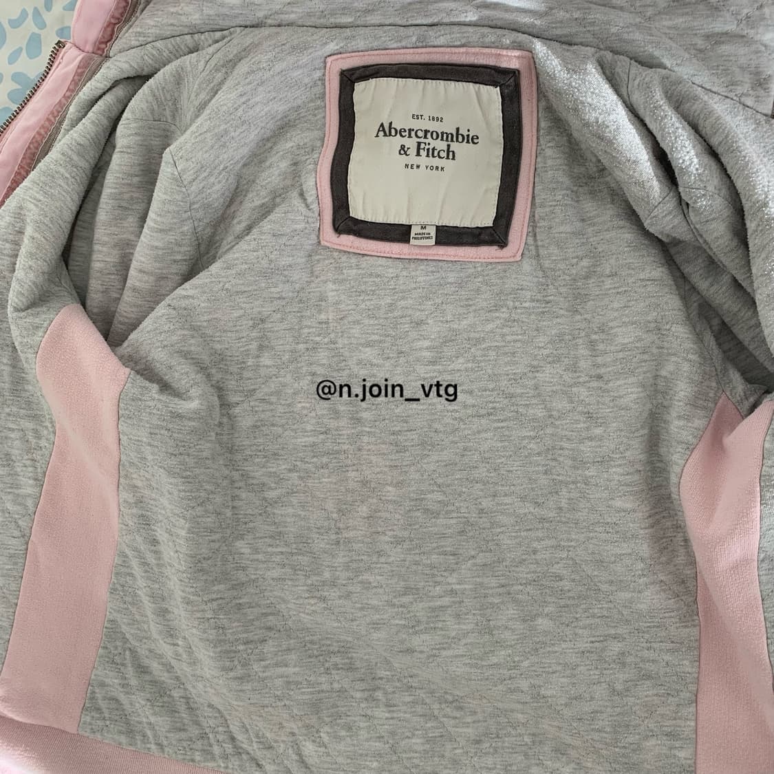 아베크롬비 핑크 연핑크 후드집업 상품이미지8