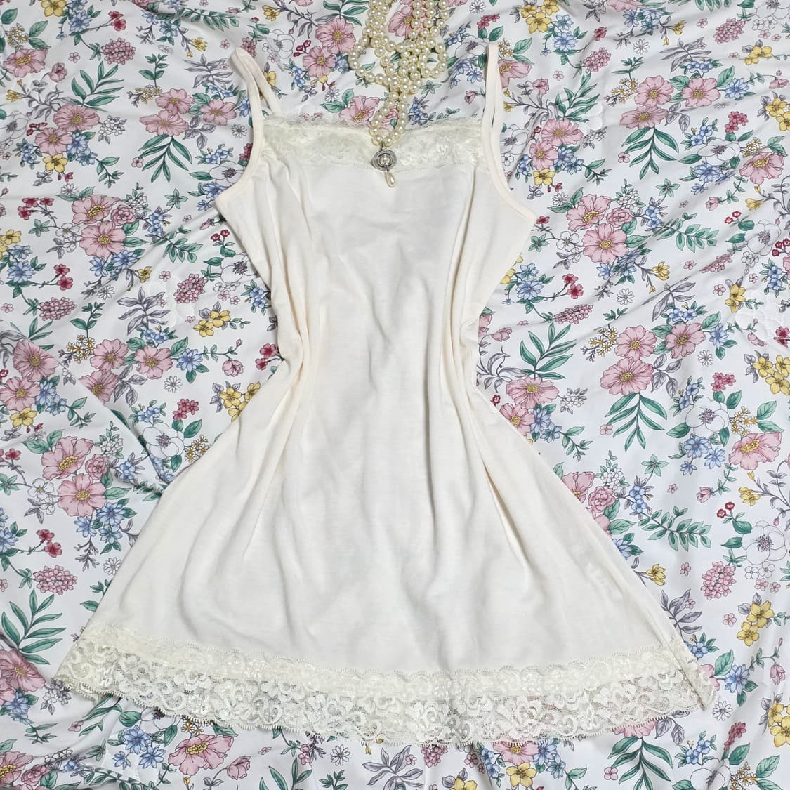 일본빈티지)페어리계 히메갸루st 레이스 로맨틱 레이어드 롱슬리브리스 상품이미지4