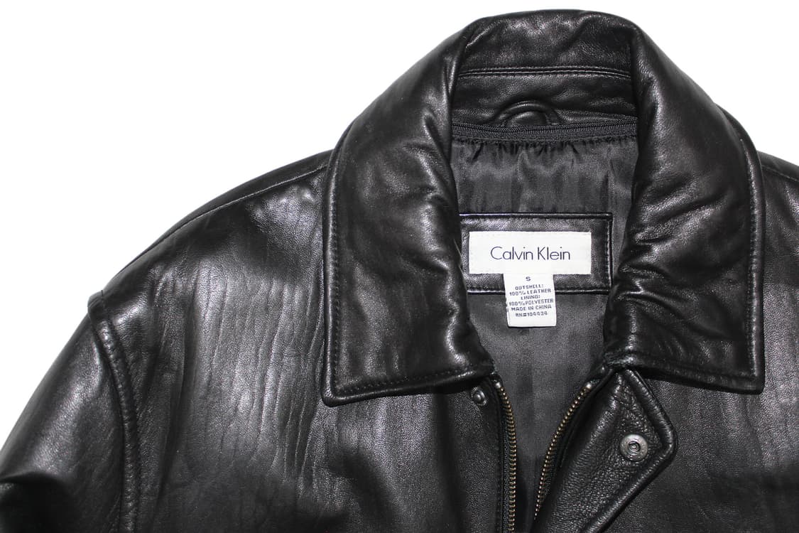 2000s Calvin Klein 캘빈클라인 카우레더 카코트 상품이미지3