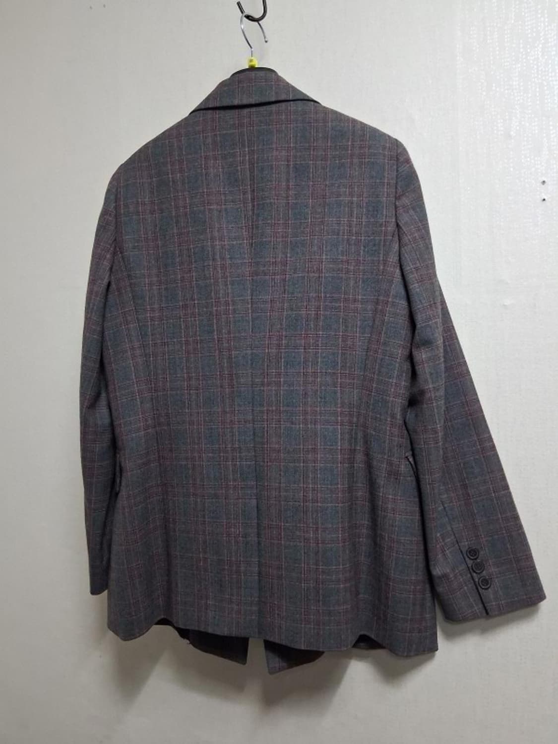 JOINUS PREMIUM 100% 순모체크쟈켓 피트77 여유있게는 66 상품이미지2