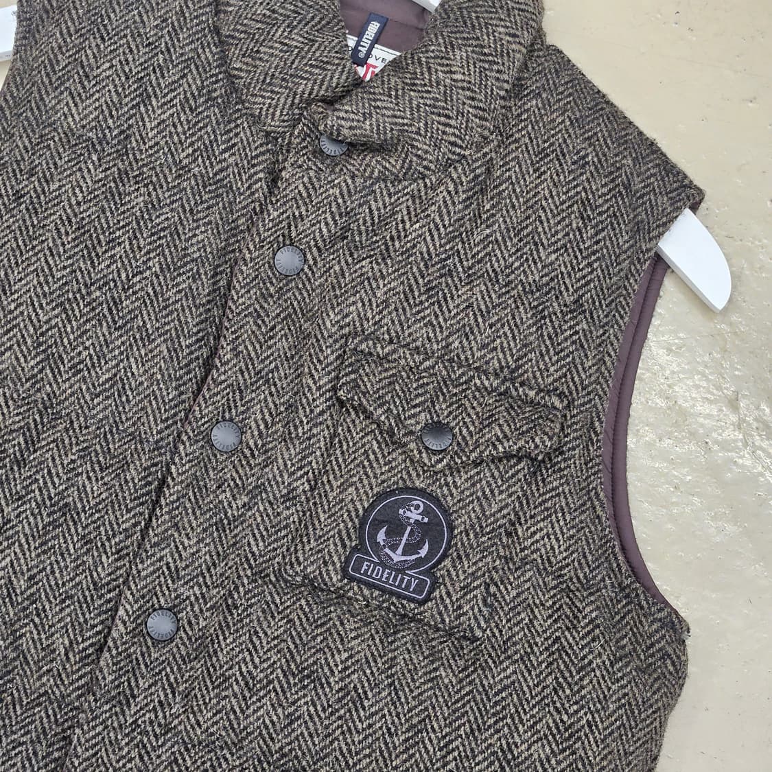 Fidelity harris tweed 피델리티 해리스트위드 양면조끼 S 상품이미지2