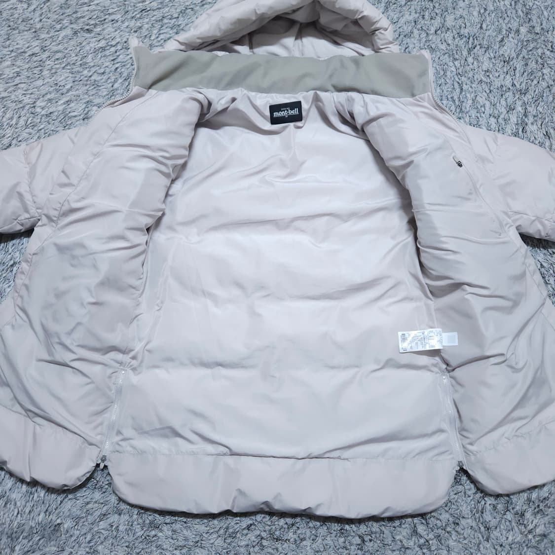몽벨)95 여자 크림색 미드패딩자켓 / 왕눈이샵 상품이미지8