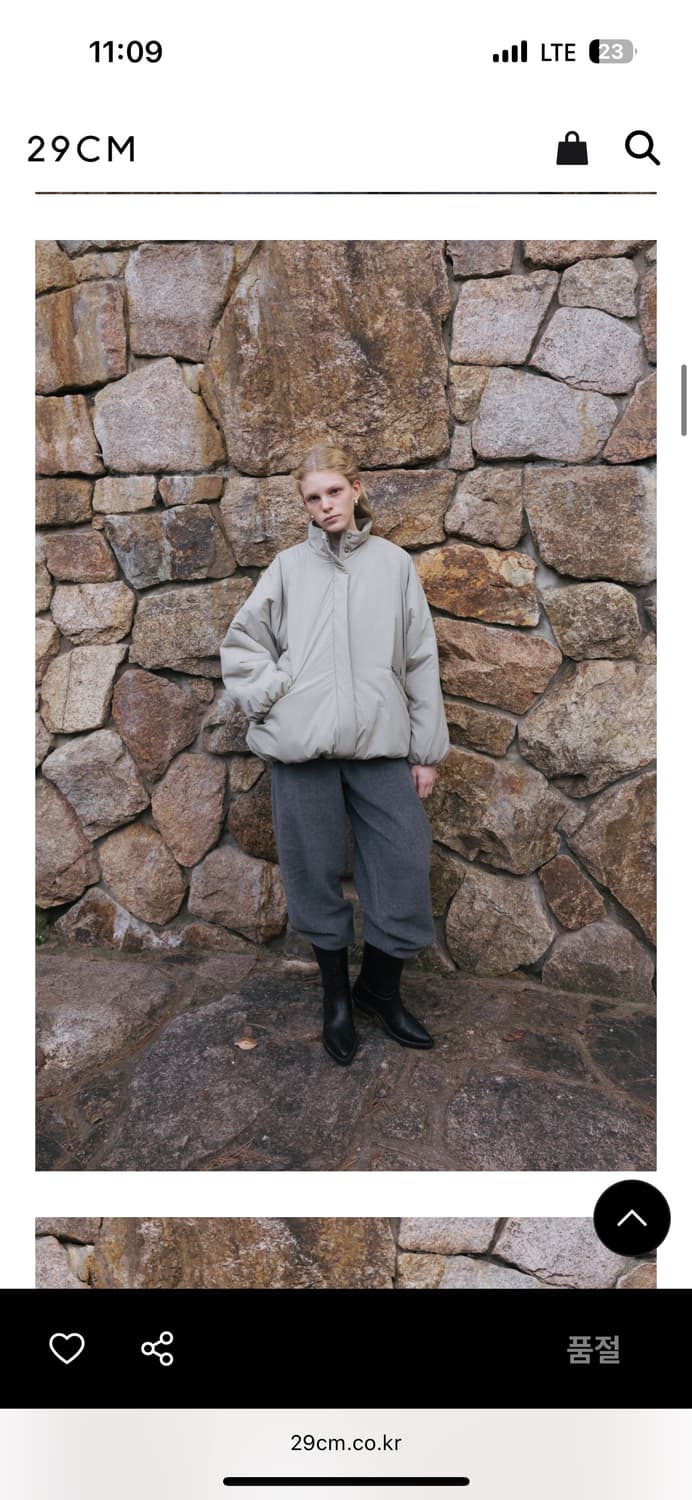 모노하 플리스 패디드 점퍼 베이지 상품이미지2