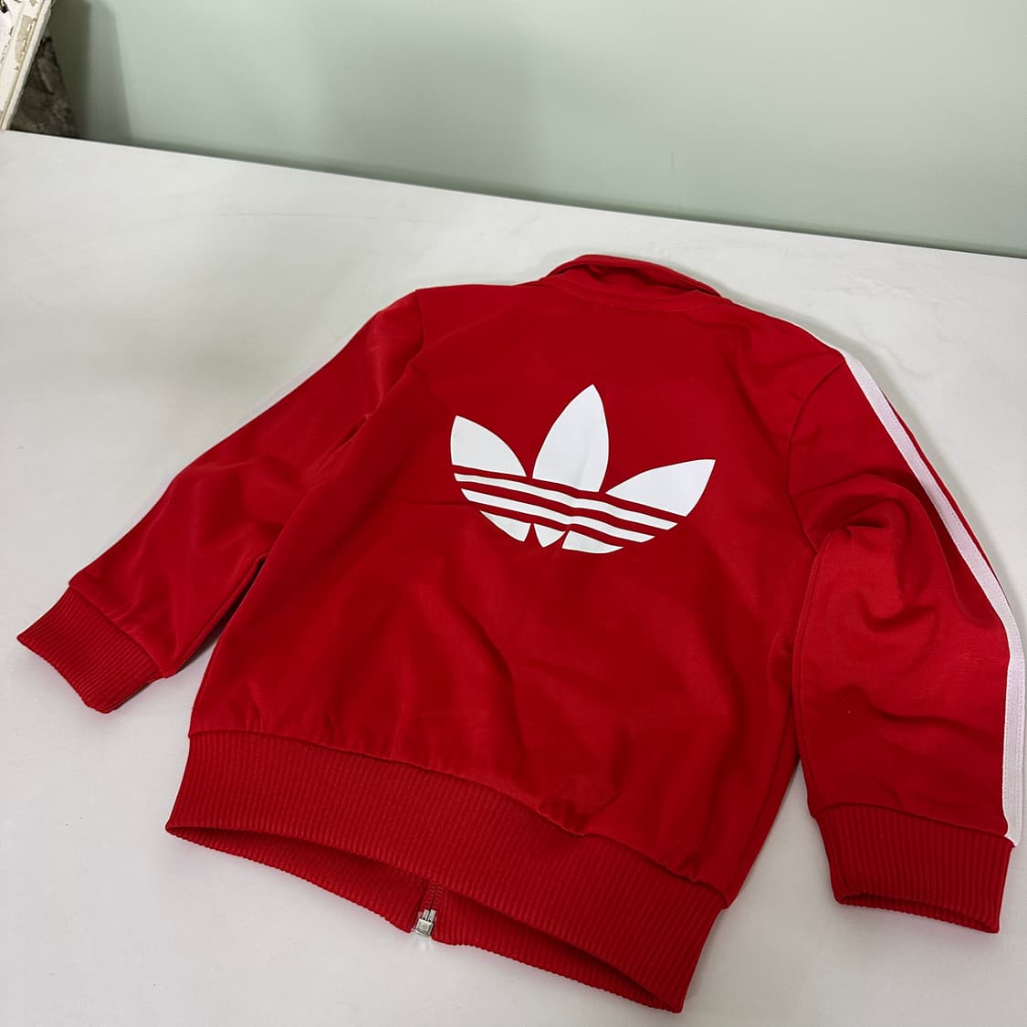 2-3Y 아디다스키즈 레드 불꽃로고 파이어버드 트랙탑 집업져지 상품이미지5