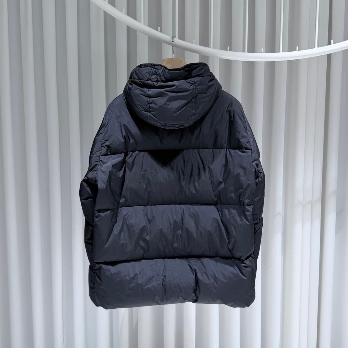 (A+/L) / 스톤아일랜드 크링클랩스 후드 다운 패딩 자켓 블랙 상품이미지6