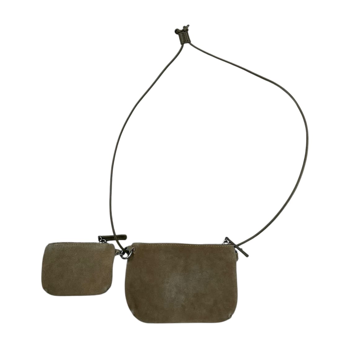 마뗑킴 스웨이드 멀티 파우치 미니 크로스백 가방 베이지 상품이미지3