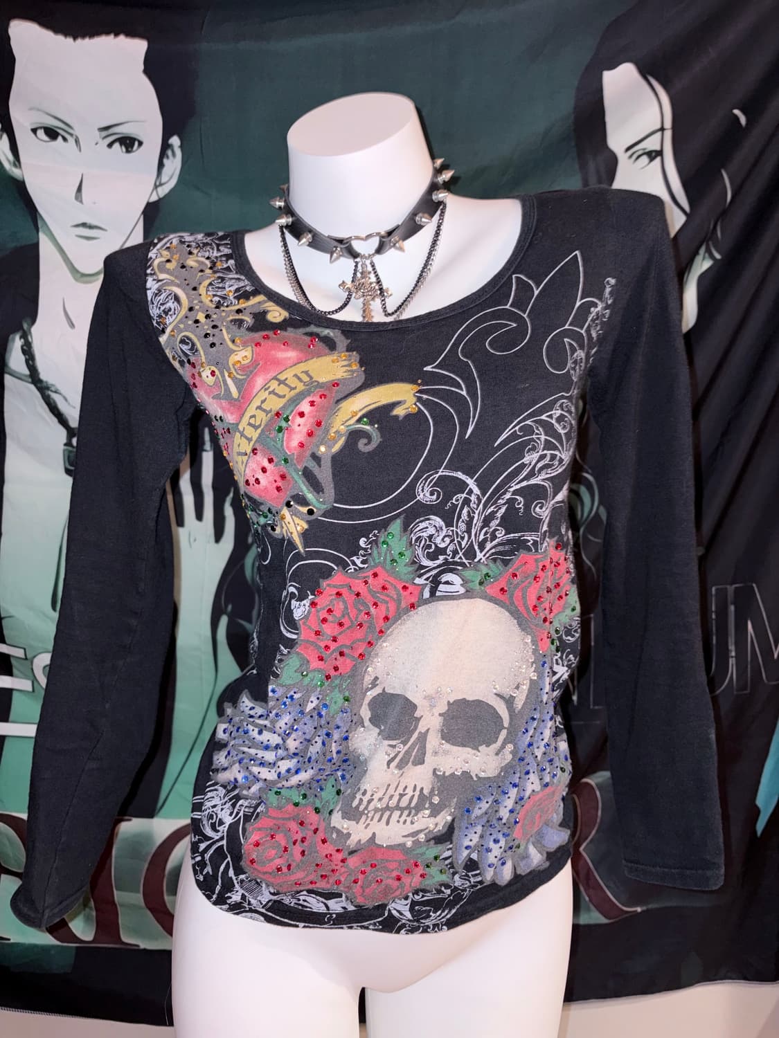 Gothic skull print top 상품이미지1