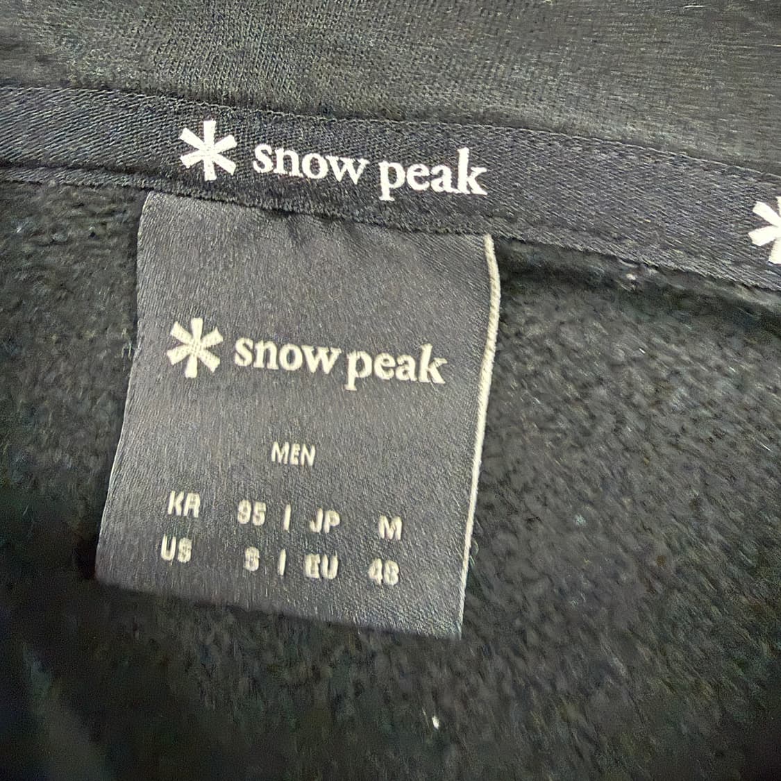(M)스노우 피크 Snowpeak 베이직로고 후드티셔츠(블랙) 상품이미지2
