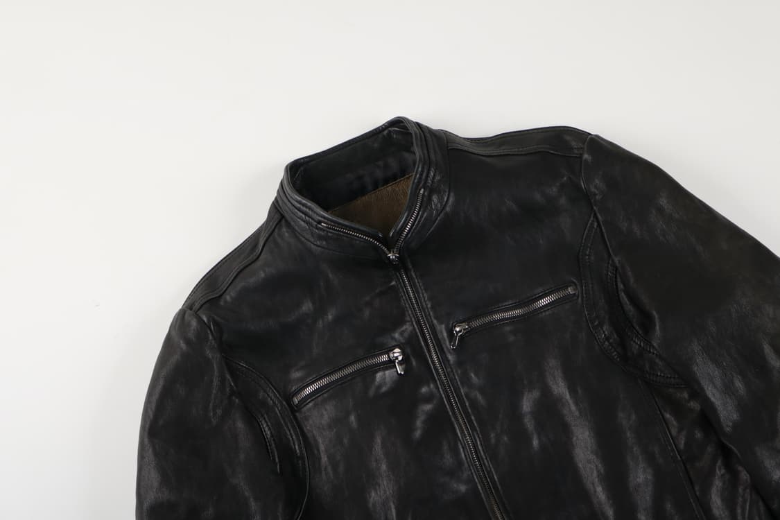 [L] 옴브루노 빈티지 양가죽 라이더 자켓 상품이미지2